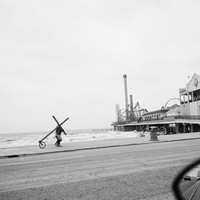 Dreary Texas Coast (out of my car)