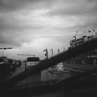 Dreary Texas Coast (out of my car)