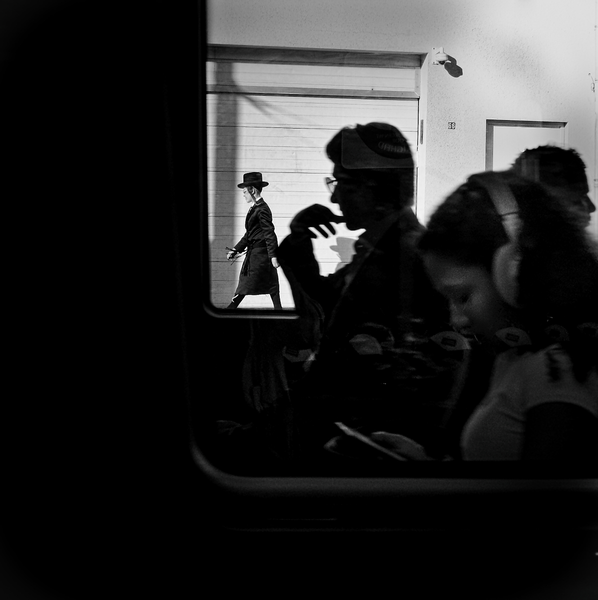 View from the bus window .